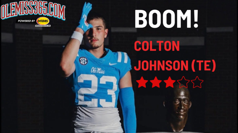 Ole Miss lands commitment from three-star tight end Colton Johnson
