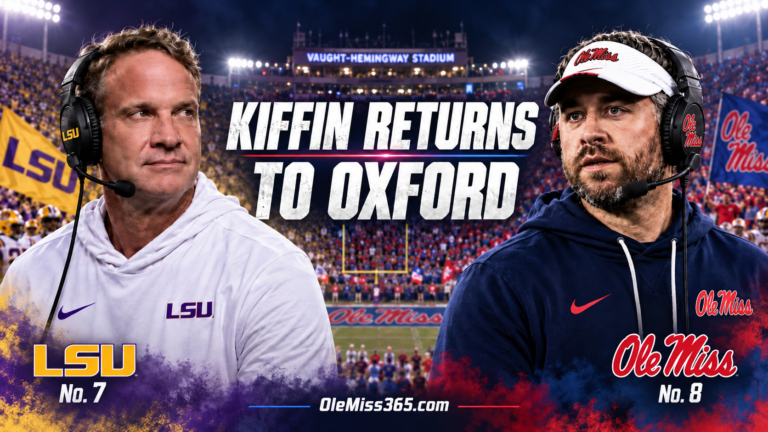 Kiffin returns as No. 8 Ole Miss hosts No. 7 LSU