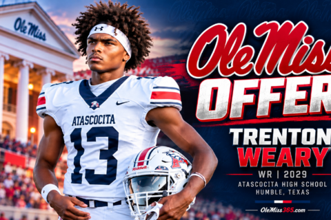 Ole Miss gets in early with speedy Texas WR Trenton Weary