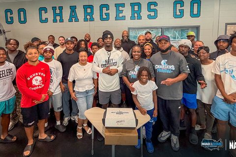 Alvin Mosley honored as Navy All-American today at high school